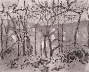 Camille Pissarro, Wooded landscape at L-Hermitage,Pontoise